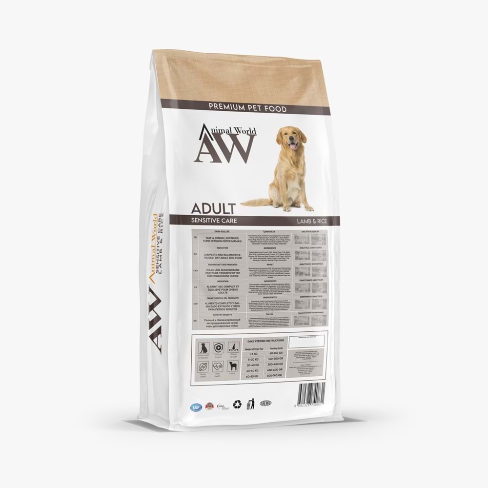 AW DOG ADULT ALL BREED LAMB-RİCE 15 KG