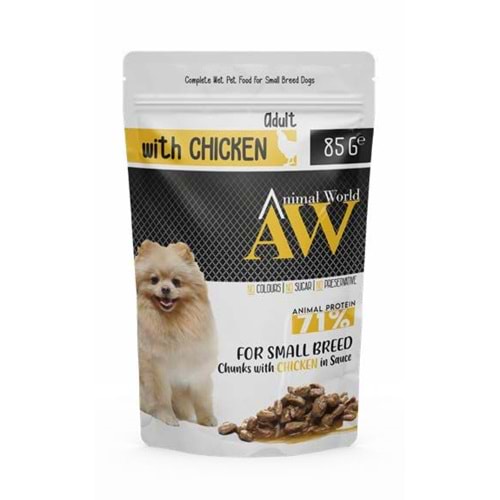 AW POUNCH ADULT DOG WİTH CHICKEN/24 ADET 85 GR (7)
