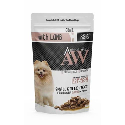 AW ADULT DOG WİTH LAMB POUNCH/24 ADET 85 GR (9)