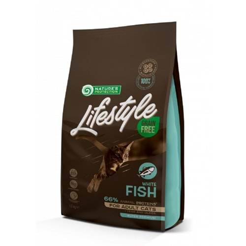 NP LİFESTYLE ADULT CAT WHİTE FİSH 1,5 KG (08)